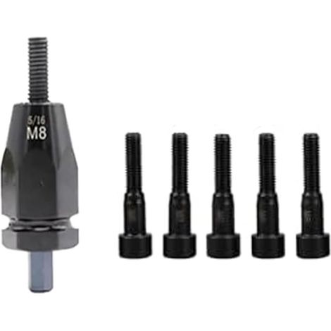 Outil à riveter, tête de traction de rivets avec 5 tiges de traction, accessoire pour pistolet à riveter - M8