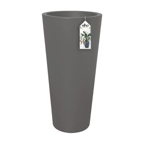 VASO PURE STRAIGHT ROUND HIGH 40CM ANTRACITE ESTERNO INTERNO GIARDINO (1/4)