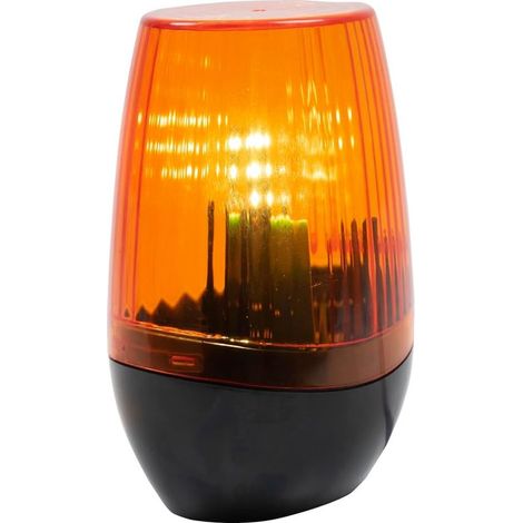 Bardusch-Lampe témoin d'ouverture PNI LMP130, LED, 12-265V, clignotante, pour portails autoportants, IP54, Orange/Noir, Orange/Noir (1/5)