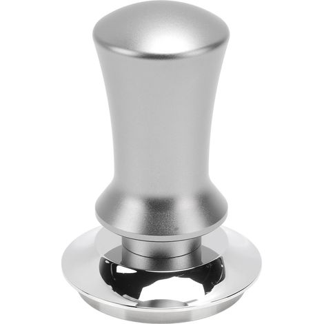 Presse à café 51mm en acier inoxydable, tamper à pression constante pour mouture et accessoires barista argenté (1/5)