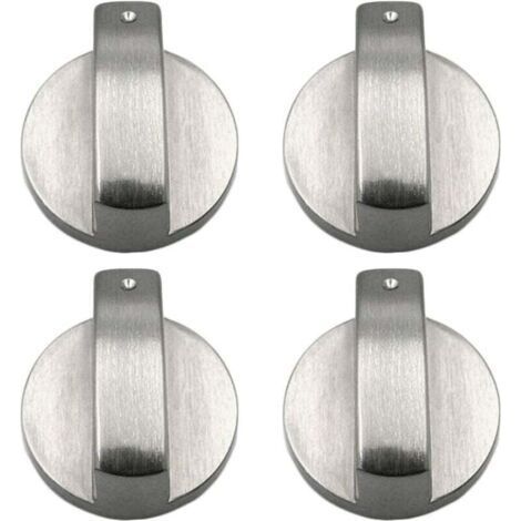 4 pezzi manopole per piano cottura, manopole in metallo per fornello a gas, pulsanti di controllo in metallo per cucina 6mm (1/4)