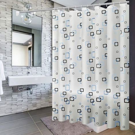 Rideau de Douche - - 200x200cm - Imperméable - Anti-Moisissure - Lavable (1/4)