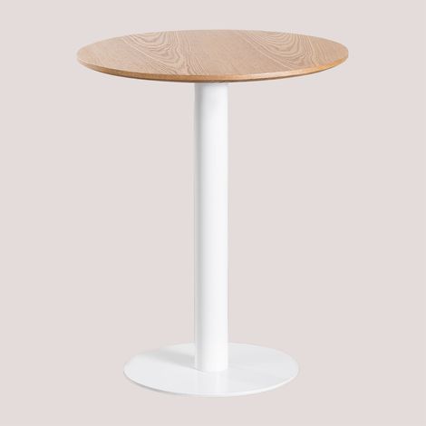 Table de Bar Ronde en Placage de Frêne Frappe SKLUM Ø60 cm (1/5)