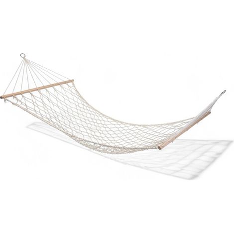 Amaca in corda intrecciata naturale dimensioni 200x80 cm resistente e confortevole per relax giardino e terrazzo