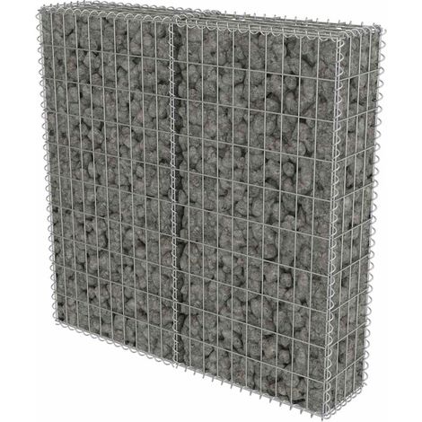 Gabbione con Copertura in Acciaio Zincato 100x20x100 cm vidaXL (1/5)