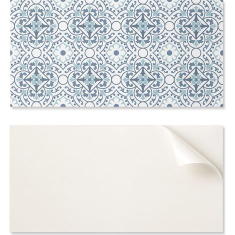 Panel autoadhesivo de PVC para comedor con gr谩ficos de 100x50 cm con estampado floral ornamental.