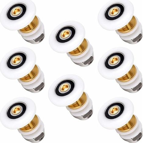 RHG Roulette Porte Coulissante Douche Roulette Douche de rechange 8 pièces 25mm (1/5)