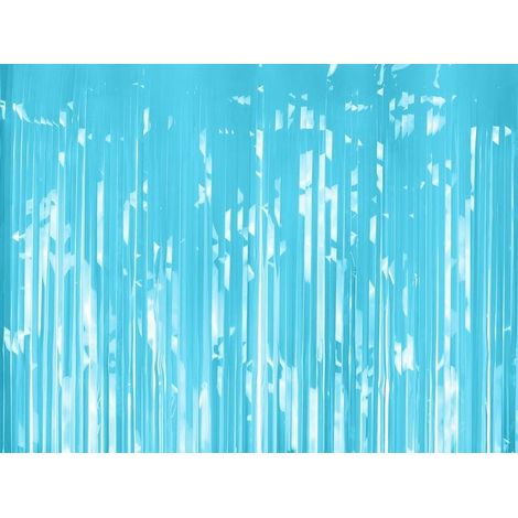 Cortina de fiesta azul claro de 100x200 cm.