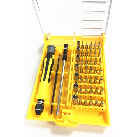 EASYCOMFORT Kit de Tournevis, Outils de Précision de Réparation Magnétique 45 in 1 Tournevis avec Une Pince à épiler et un Arbre d'extension Pour L'électrique Téléphone Mobile DVD TV Ordinateur (1/5)