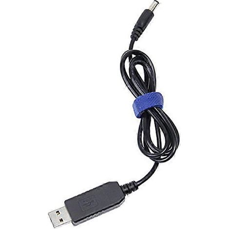 Câble convertisseur USB vers CC 5 V à 9 V, convertisseur élévateur de tension, connecteur mâle CC 5,5 x 2,1 mm, longueur 1 m (1/5)