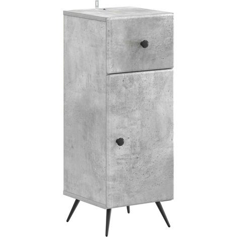 Armario de Almacenamiento para Baño BREDA Gris Hormigón vidaXL (1/5)