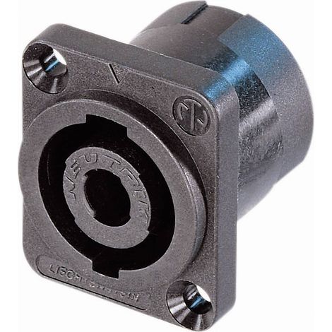 Fiche haut-parleur embase femelle, contacts droits Neutrik NL4MP-ST Nombre de pôles: 4 noir 1 pc(s) X39780 (1/3)