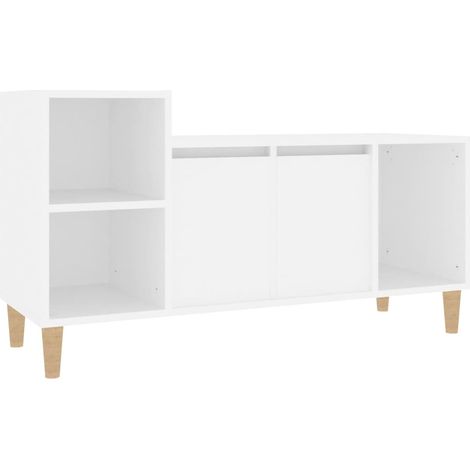 Mobile TV multimediale scaffale per televisione televisione buffet sala da pranzo soggiorno camera da letto 100 x 35 x 55 cm derivati del legno bianco 020025510