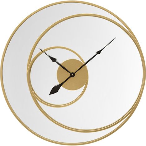 Horloge Murale Miroir "Clock" 90cm Or