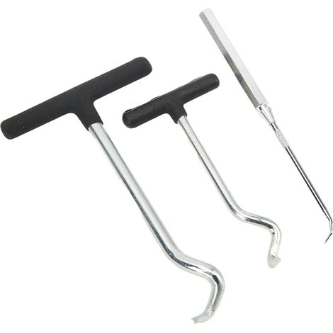 Outil extracteur de joints toriques (lot de 3) avec poignée souple en acier pour voitures, SUV et camions. (1/5)