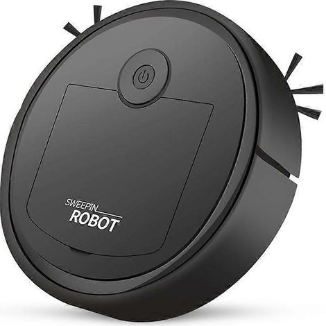 Intelligenter, geräuscharmer Roboter-Teppichreiniger mit Fangkorb, Schwarz