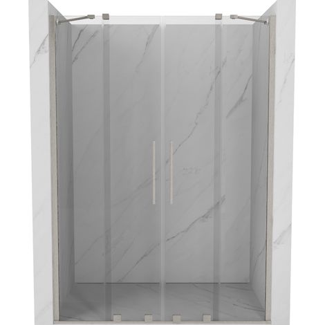 Mexen Velar Duo porte de douche coulissante 140 cm, transparent, nickel brossé - 871-140-000-02-97 (1/5)
