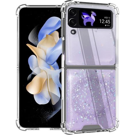 Custodia glitterata per Samsung Galaxy Z Flip 4 5G con MagSafe, viola (1/5)