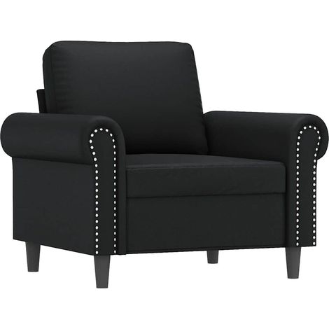 vidaXL Sessel Schwarz 60 cm Kunstleder