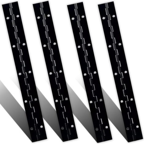 Lot de 4 charnières continues et piano de 27 cm, charnières continues en acier inoxydable robuste avec trou pour boîte aux lettres, meubles en bois, boîtes de rangement, porte d'armoire, piano, (1/5)