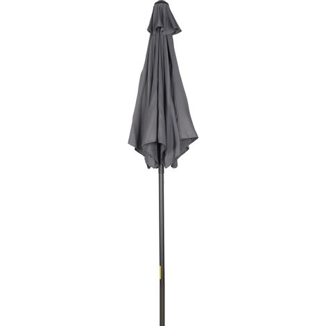 Outsunny Ombrellone per Esterni 2x2 m con Presa d'Aria Superiore Grigio Scuro