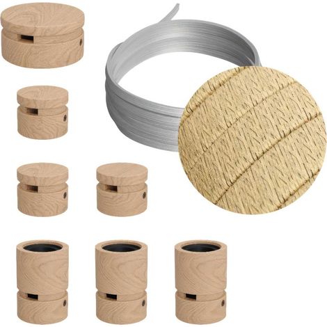 Sistema Filé Linear Kit - con cavo di 5 m per catenaria e 7 componenti in legno per interni