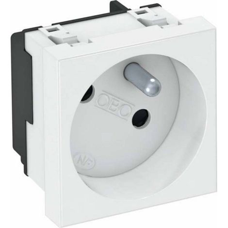 Prise de courant simple M45 avec/sans 16 A blanche STD-F3 RW1 6120222 (1/2)