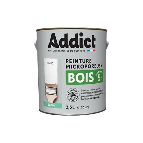Vernice per legno 2,5 litri bianco - Addict