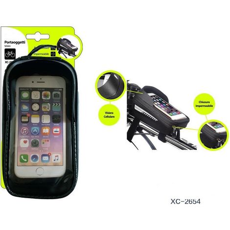 TRADE SHOP - Portaoggetti Porta Cellulare Touch Screen Con Visiera Attacco Universale Xc-2654 - (1/5)