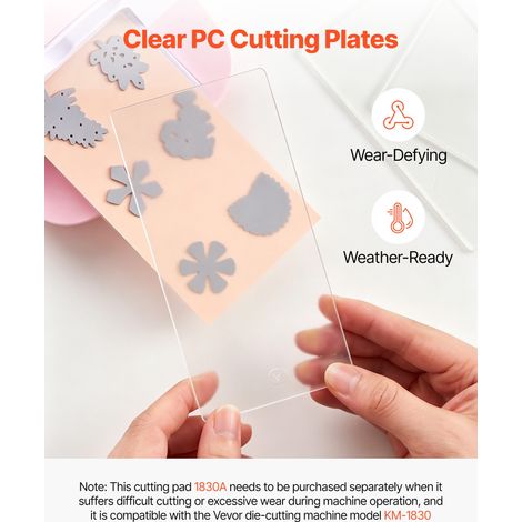 Plaques de Découpe, 6 PCS, 170x80x2,5 mm, Tapis Plastique en Polycarbonate Transparent, Compatible avec Machine de Découpe et de Ga… (1/5)