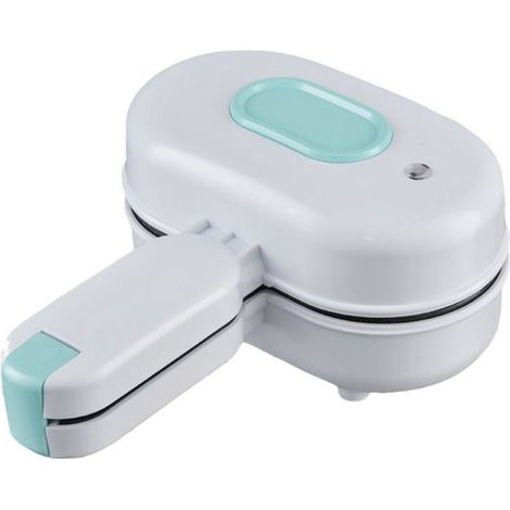 Máquina para preparar desayunos - Tostadora de sándwiches - Prepara desayunos rápidos - Funcionalidad 3 en 1 - 20x20x7.4 cm - Rosa (1/5)