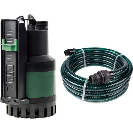 DAB Nova Up 600 M-AE mit Ablaufschlauch 7 Meter - Flachsauger-Tauchpumpe - 13900 L/Std. - 770W - Korngröße 10 mm - Förderhöhe 9,8m - Sensor - Tauchpumpe
