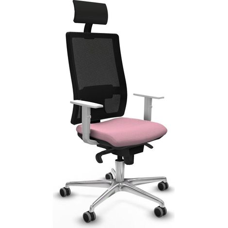 piqueras-y-crespo Silla de Oficina Confort rosa con reposabrazos