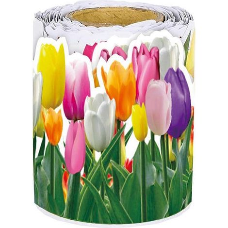 Rolle Tulpenblumen-Bordüre, 65,6 Fuß, Blumenbordüre