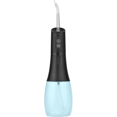 Irrigador bucal inalámbrico recargable, IPX7, chorro de agua pulsado, 5 modos, 4 boquillas, depósito de 400 ml
