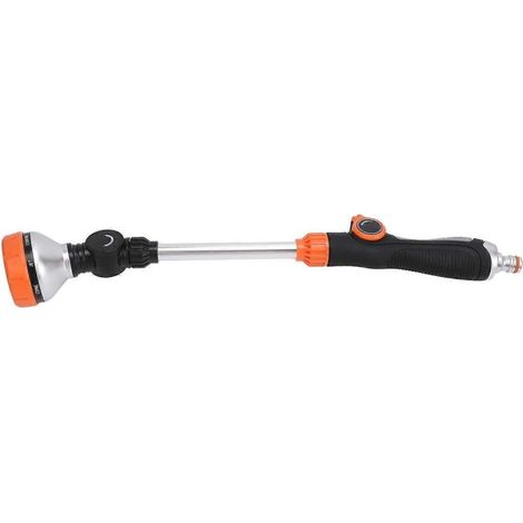 Garden Hose Wand with 8 Spray Patterns, Aluminum Alloy Nozzle for Gardening, Car Wash, Irrigation