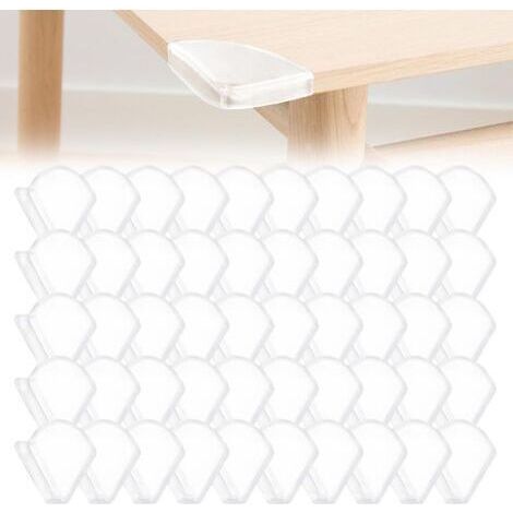 50 Pièces Coin De Table Protection Bebe, Protection Coin De Table, Coin De Table, Protection Angle Meuble, Protege Coin De Table (Transparent) (1/5)