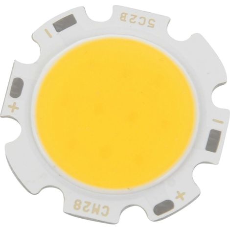 Ampoule LED COB ronde 5W ultra-lumineuse, blanc chaud, DC15-17V jn (1/5)