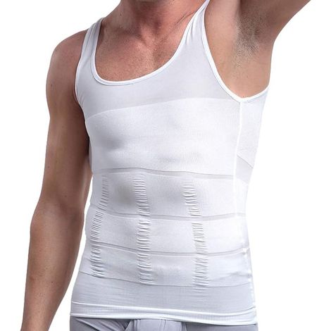 T-shirt De Compression - Pour Homme - Coupe Moulante - Soutien Du Dos - Matière Élastique Et Respirante - 2 Pièces