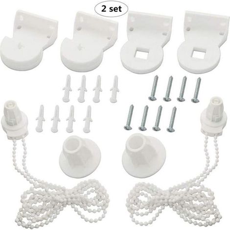 Lot de 2 kits de réparation pour store roulant 25 mm avec supports et chaîne[247]