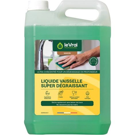 LE VRAI PRO MAISON - Liquide vaisselle super dégraissant 5L