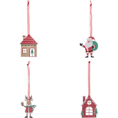 Weihnachtsmotiv Holz Kit 12 Teile Weihnachten TRADI - Feeric lights & christmas