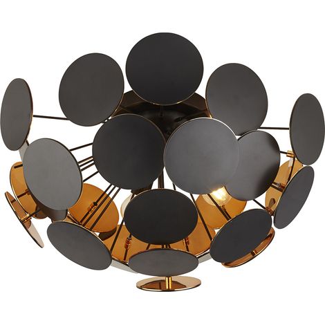 Searchlight DISCUS - 3 Lampada da semi-incasso nero chiaro, oro (1/5)