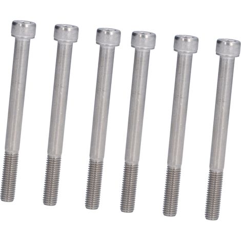 Lot de 10 Vis à tête cylindrique hexagonale creuse en acier inoxydable A2-70, filetage M10x130, pour machines industrielles (1/5)