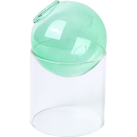 Vase à Fleurs Créatif en Verre - Verre Coloré (Multicolore: Jaune, Vert, Bleu, Rose) - Dimensions: 77 x 150 mm - Design Unique, Mainfait, Décor Idéal Bureau/Domicile - Cadeau Parfait (1/5)