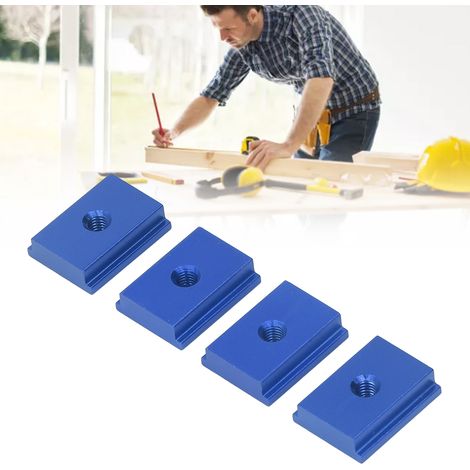 Bloc coulissant à rainure en T M6 30 pour le travail du bois, bleu (1/5)