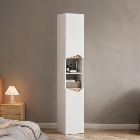 Armoire de rangement blanc 34,6 x 30 x 180,5 cm (1/5)