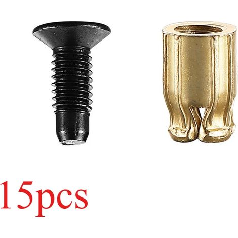 Kit de réparation de charnières de meubles (15 pièces) : inserts de fixation réutilisables pour charnières en bois massif, renforts pour portes. (1/5)