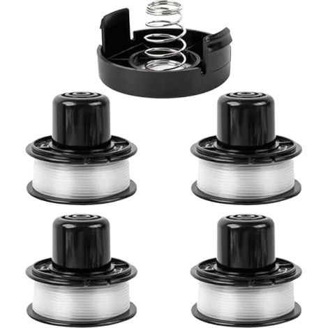 4 bobines de Fil Compatible avec Black + Decker GL250 GL310 GL360 GL360SB,Remplace la Bobine A6226-XJ RS-136-BKP RS-136,avec 1 Couvercle d'arbre 1 Ressort (1/5)