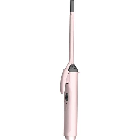Baguette à friser tourmaline céramique 9mm, fer à boucler fin chauffe rapide pour coiffure, deux niveaux - Rose (1/5)